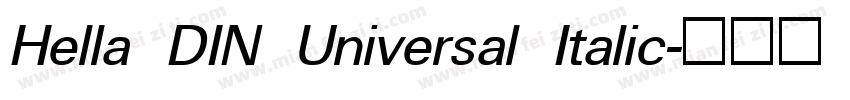 Hella DIN Universal Italic字体转换